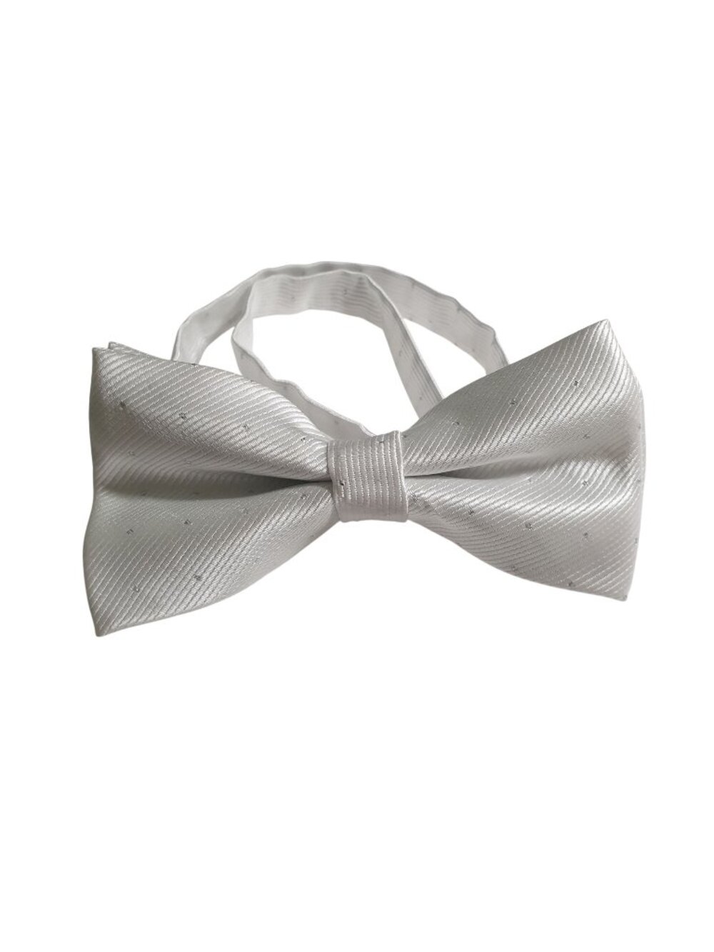 Bowtie Mens Light Gray Silver Polka Dot Necktie Designer Work Office Dad Gift